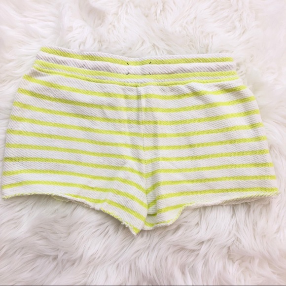 Lou & Grey Neon Green Striped Drawstring Shorts - Picture 8 of 8
